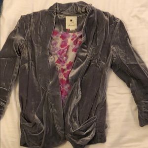 Anthropologie velvet blazer